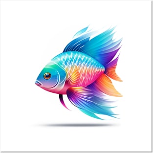 A Fish In Watercolor Style - AI Art Posters and Art